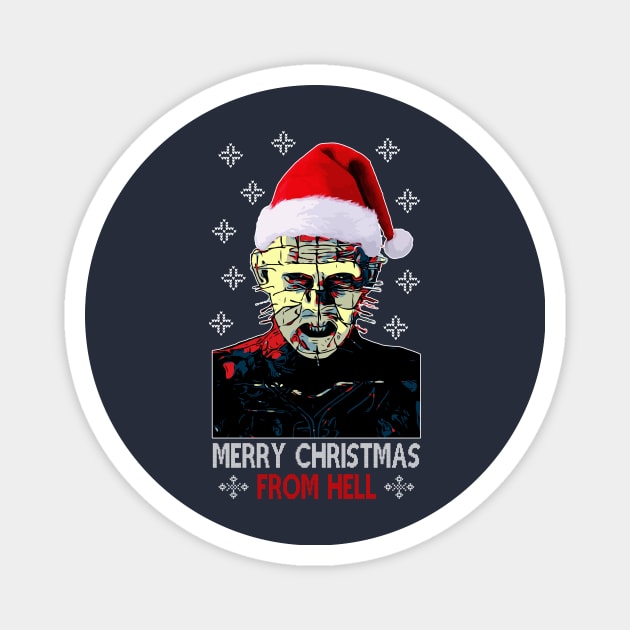 Hellraiser Pinhead Merry Christmas From Hell Magnet by Nova5